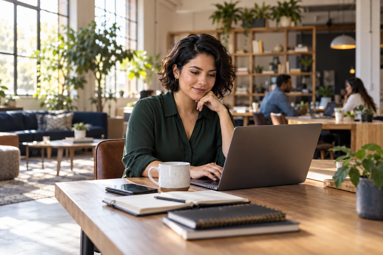 A technology professional developing her portfolio